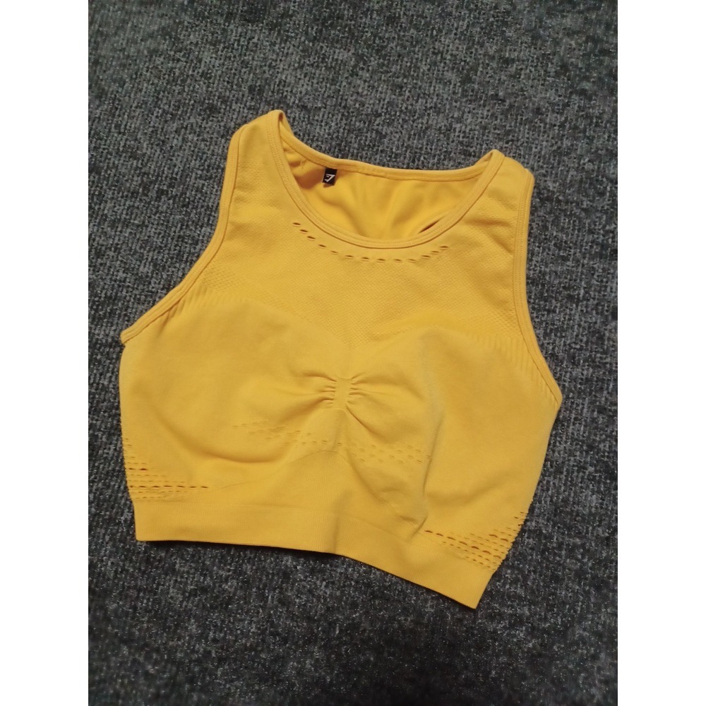 Gymshark Yellow Womens Size Extra Small Sports Bra Activewear Workout